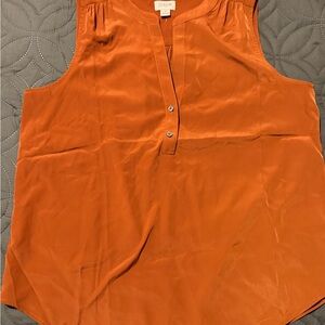 J. Crew Women's Rust Sleeveless Blouse